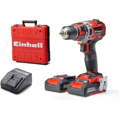 Imagen de Einhell Taladro/destornillador con batería TE CD 18/50 Li BL Power X Change (iones de litio, 18V, máx 50 Nm, portabrocas 13 mm, sistema electrónico velocidad, incl. 2 baterías 2,0 Ah y cargador)