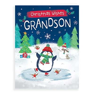 Imagen de Piccadilly Greetings Tarjeta de Navidad para nieto (20,3 x 15,2 cm)