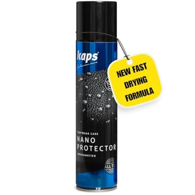 Imagen de Kaps Nano Protector Spray Repelente al Agua y la Suciedad para Zapatos de Tela, Cuero, Ante Nobuk Aerosol Calzado (200 ml 6.76 fl. Oz.)