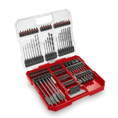 Imagen de Original Einhell XL CASE 95 piece impact resistant bit and drill set (bits, various bits, holder, socket spanner, countersink, stop, pin spanner incl. storage box)