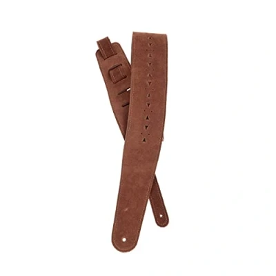 Imagen de D&#039;Addario Accessories Vented Leather Guitar Strap Electric Strap, Acoustic &amp; Bass Honey Suede Apache
