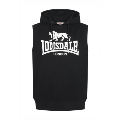 Imagen de Lonsdale ÄRMELLOSES MIT Kapuze Normale Passform Bignor Top, Hombre, Talla: XXL, Black off white