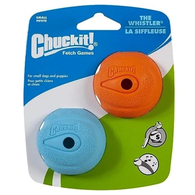 Imagen de Petmate P205100 2 Pelotas con Silbador Chuckit, S, 5 cm