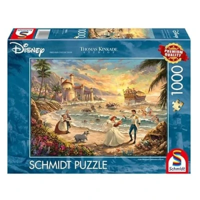 Imagen de Schmidt Spiele Ariel 58036 Thomas Kinkade, Disney, The Little Mermaid Celebration of Love, Puzzle de 1000 Piezas, Multicolor