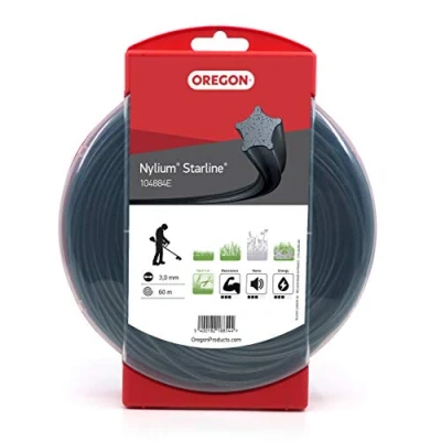 Imagen de Oregon Hilo para Desbrozador y Cortacésped, de Nylon con Cinco Filos en Estrella, Compatible Desbrozadoras Gasolina 3mm 60m (‎104884E)