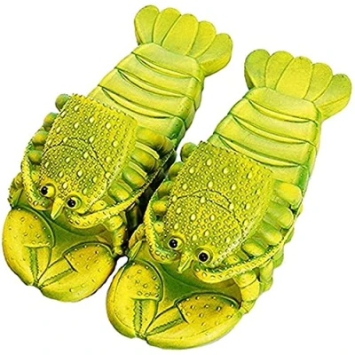 Imagen de Graciosa Animal Zapatillas de Verano para Mujer Langosta Interior Sandalias Zapatos Playa baño Suaves Chanclas Casa Hombre （Verde,36/37 EU