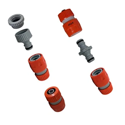 Imagen de Siroflex 4451/AS Starter Kit, Made in Italy Toma de Grifo ¾ Hembra 1/2 Conectadores Manguera riego Conector Aquastop unión Universal Kit jardín