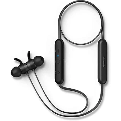 Imagen de Philips Auriculares Intrauditivos Bluetooth E1205BK/00 con Micrófono (Mando a Distancia Integrado, 7 Horas de Autonomía, Protección Salpicaduras IPX4, Magnéticos) Negro