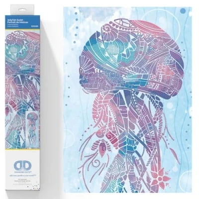 Imagen de Diamond DOTZ Painting de Medusa Swish. Cuadro Diamantes 5D Animales. Kit Completo Pintura con Nivel Intermedio 75 x 27 Cms