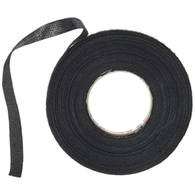 Imagen de tesa Multi Auktion 51608 Cinta Aislante para árboles de Cables (algodón, 9 mm x 15 m), Negro, 9mm 15m