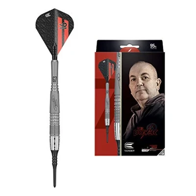 Imagen de Target Darts Phil Taylor Power 9 Five Gen 7 20G 95% Tungsteno, Juego de Dardos Swiss Point Punta Blanda Edición Jugador,