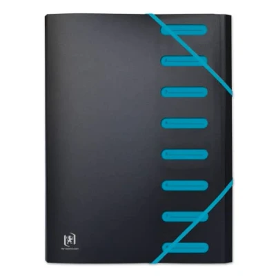 Imagen de OXFORD Clasificador extensible (8 compartimentos), diseño de estudiantes, A4, color negro y azul