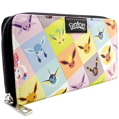 Imagen de Eevee Eeveelution Umbreon Jolteon Mulitcolor Cartera de Mujer, Multicolor