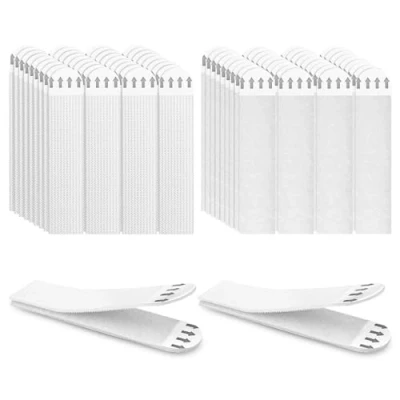 Imagen de Lectorias 36 pares colgar cuadros sin agujeros, cuelga clavos, tiras adhesivas Para cuadros, colgador taladrar, pegar clavos pared Marcos