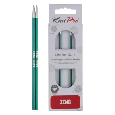 Imagen de KnitPro K47511 Pasadores de Punto: Circular: Intercambiables: Normales: Zing: 3 mm, Metal, Colores Variados, 3,00 mm