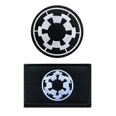 Imagen de 2 Paquetes Tácticas Película Objetivos del Imperio Divertido Parche Compatibles con Velcro para el Ropa Abrigo Mochila Gorras Viajes Hombro Biker Chaquetas