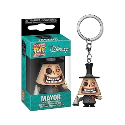 Imagen de Funko Pop! Keychain: Disney The Nightmare Before Christmas Mayor Minifigura de Vinilo Coleccionable Llavero Original Relleno Calcetines Idea Regalo Mercancia Oficial Movies Fans