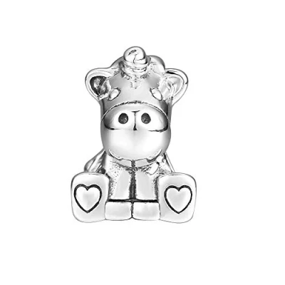 Imagen de PANDOCCI 2018 Autumn Collection Bruno The Unicorn Bead 925 Plata DIY Compatible con Pulseras Pandora Originales Charm Fashion Jewelry