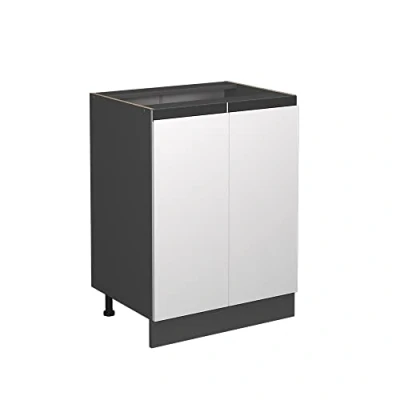 Imagen de Vicco Mueble bajo de Cocina R Line, Blanco/Antracita, 60 cm En Forma J, sin encimera