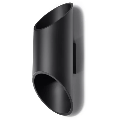 Imagen de SOLLUX lighting Penne 30 Aplique Doble Cara Minimalista para Interiores Bombilla G9 Reemplazable 1 x 40 W 12 LED Fabricado en Aluminio Negro 10 cm