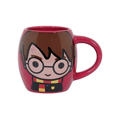 Imagen de Harry Potter Chibi Taza Oval, Marrón, 14 x 10.5 cm