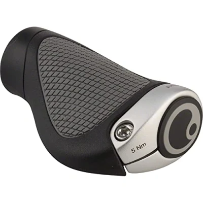 Imagen de Ergon Empuñaduras de bicicleta GP1 con cierre compatibles Gripshift para bicicletas turismo y MTB negras pequeñas