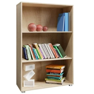 Imagen de CASARIA® Estantería Vela 115x60x28cm 2 Estantes Roble Librería Biblioteca Mueble Organizador Oficina