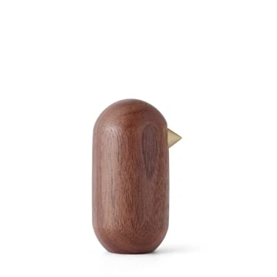 Imagen de Norman Copenhagen Pájaro Decorativo (Madera de Nogal, 7 x 3,8 cm), Color marrón