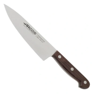 Imagen de Arcos Serie Atlantico Cuchillo Cocinero Hoja de Acero Inoxidable 155 mm Mango madera Palisandro color marrón