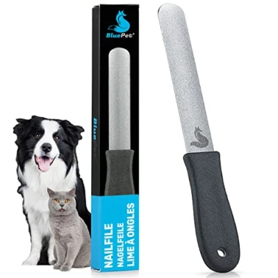 Imagen de BluePet Lima de uñas 12 cm para eliminar bordes afilados y cuidado óptimo las perros, gatos animales pequeños (1 x fina)