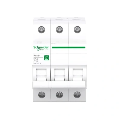 Imagen de Schneider Electric R9F24316 Disyuntor Resi9 3P C16A características 6kA, 16A C, Nennstrom