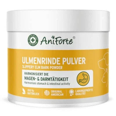 Imagen de AniForte Polvo de Corteza Olmo Rojo 100g. Producto Natural para Perros y Gatos. Ayuda al Equilibrio la Flora Intestinal. Bienestar el Sistema Gastrointestinal con Gran Aporte Vitaminas