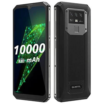 Imagen de OUKITEL 10000mAh Batería Móvil Libre K15 Plus, Carga rápida+Carga Inversa, 3GB+32GB, Cámara Triple 13MP, Smartphone Android 10, Pantalla HD+ 6,52’’, Identificación Facial+Huella Digital NFC Negro