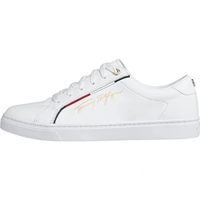 Imagen de Tommy Hilfiger Mujer Sneaker Suela Cupsole Signature Zapatillas, Blanco (White), 41 EU
