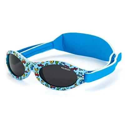 Imagen de Kiddus Gafas de Sol Premium Polarizadas para bebé niña niño. 0 meses a 2 años. UV400 protección 100% contra rayos UVA y UVB. Suave puente Silicona la nariz. Banda ajustable Neopreno