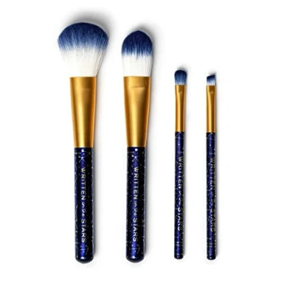 Imagen de Legami Juego de 4 brochas maquillaje Oh My Glow! Tema Stars, incluye Powder Brush, Foundation Eyeshadow Eyeliner 100% Vegan, Formato Viaje