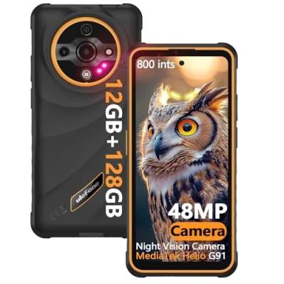 Imagen de Ulefone Armor X31(2025) Móvil Irrompible 12GB+128GB(TF 2TB) Batería 6050 mAh Teléfono Todoterreno Octa Core IP69K Android 14 4G LTE Dual SIM Cámara AI 48MP+20MP Resistente al Agua IP68/NFC/OTG Naranja