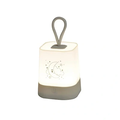 Imagen de Bébé Douceur Bebé Suavizante, Luz nocturna de silicona LED a pilas, 8 x 16 cm, gris nube Essen&#039;Ciel