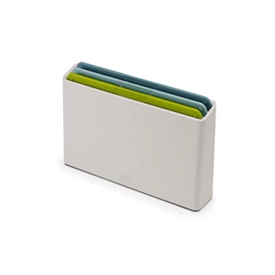 Imagen de Joseph Duo Icon Juego de 3 Tablas Cortar Cocina con Código Colores y Estuche Almacenamiento, Plastico, Multicolor