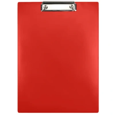 Imagen de Netuno 1 portapapeles A4 con clip rojo tablero de escritura pinza metal placa dura carpeta plástico bloc notas portadocumentos DIN soporte para documentos