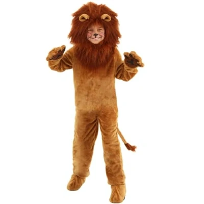 Imagen de Kids Deluxe Lion Fancy Dress Costume, Wild King of the Jungle Cat Safari Roar Mane Outfit for Up X Small