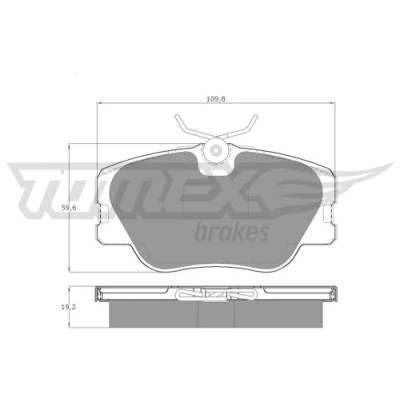 Imagen de TOMEX brakes TX 10 21 Juego de pastillas freno Eje delantero preparado para indicador desgaste MERCEDES BENZ: 190, W124 Berlina, Clase E Berlina
