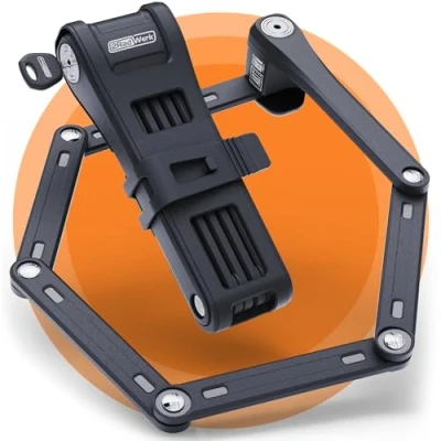 Imagen de 2Radwerk candado plegable para bicicleta Secure Fold Pro ART certificado con mecanismo Ultra Lock, eléctrica soporte,
