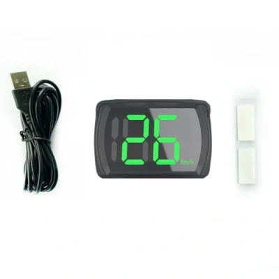 Imagen de KKNOON pantalla de cabeza alta para coche KM/H MPH GPS, HUD Medidor velocidad digital con gran LED adaptador carga camión SUV moto