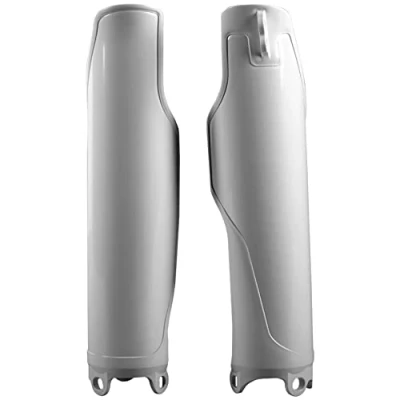 Imagen de POLISPORT 8351700001 Juego de protectores horquilla fabricado en polipropileno resistente a los impactos sin herrajes compatible con motocicletas Honda color blanco