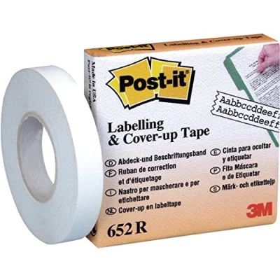 Imagen de Post It 652 R Recambio de cinta ocultar/etiquetar, 18m x 8 mm, multicolor