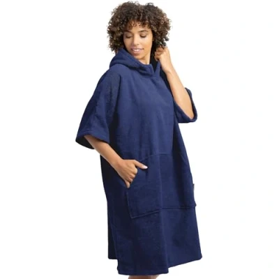 Imagen de HOMELEVEL Poncho con capucha Ponchos de algodón unisex bolsillo Para mujer y hombre adulto surf playa natación Talla S a XL