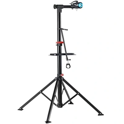 Imagen de MONZANA® Soporte para Bicicletas Caballete Montaje Plegable Altura Regulable 108 195cm Telescópico Giratorio 360