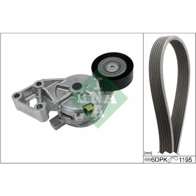 Imagen de INA 529 0465 10 Juego de correas trapeciales poli V Revisar/sustituir poleas libres del alternador VOLKSWAGEN: Golf 4 Variant, 4, Transporter 5
