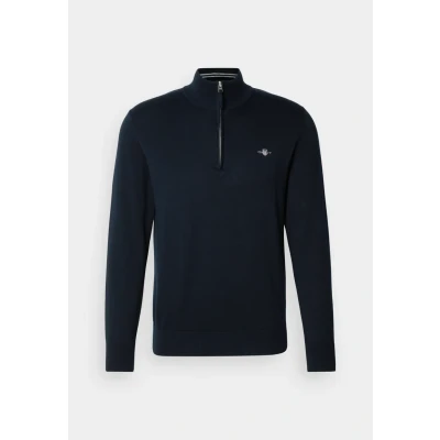 Imagen de GANT Classic HALF ZIP Jersey de punto, Hombre, Talla: 3XL, Evening blue
